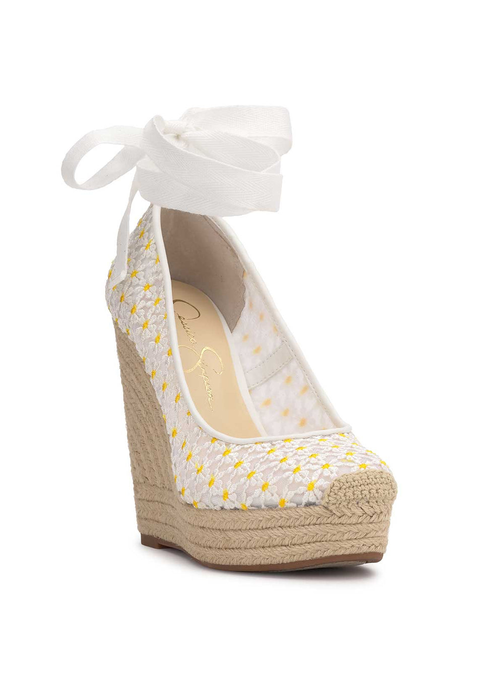 Zexie Platform Wedge - White Floral