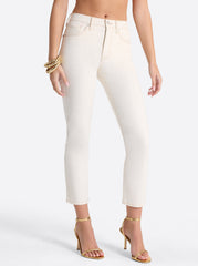 Harmony Straight High Rise Jeans - Ecru