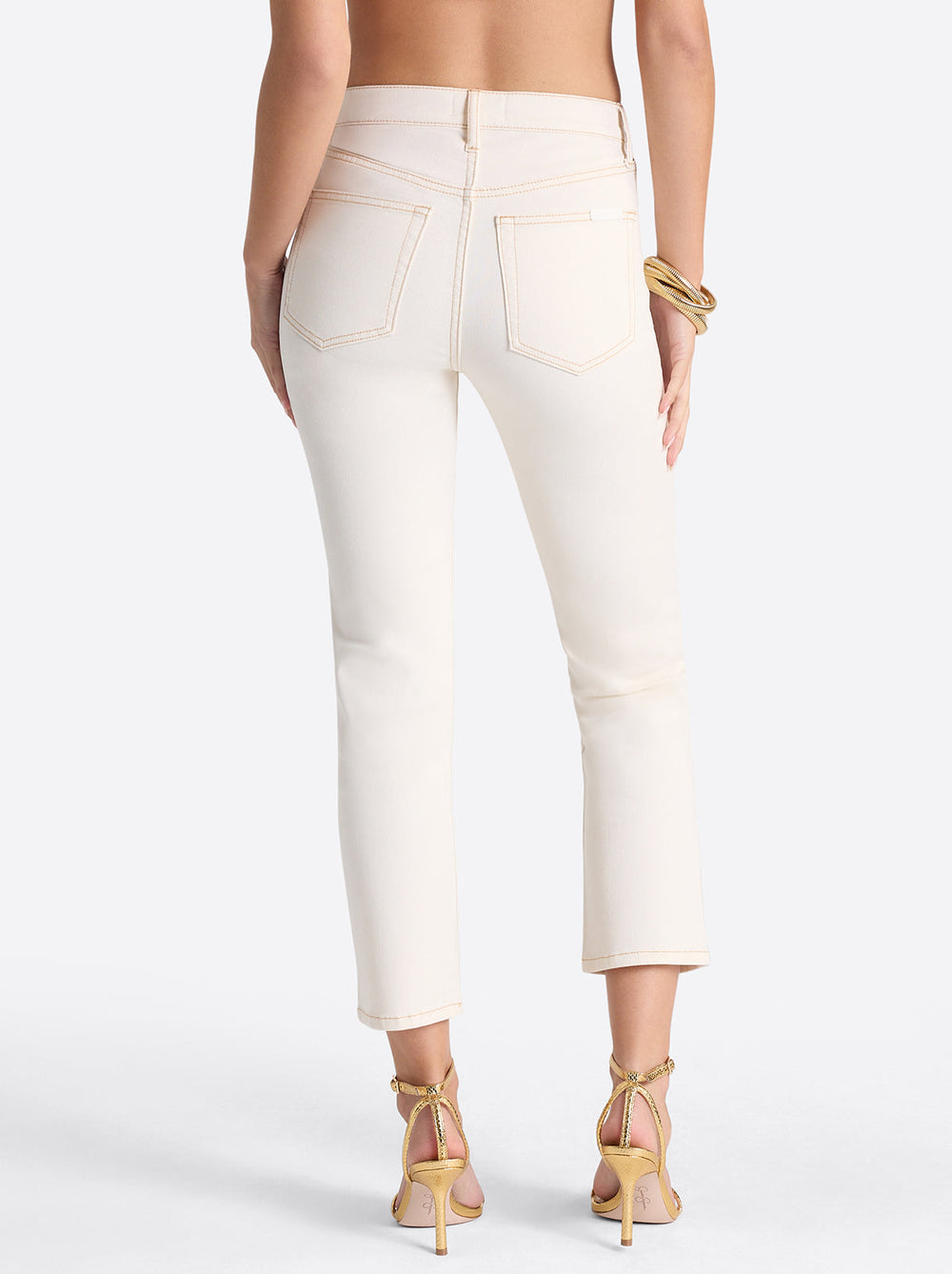 Harmony Straight High Rise Jeans - Ecru