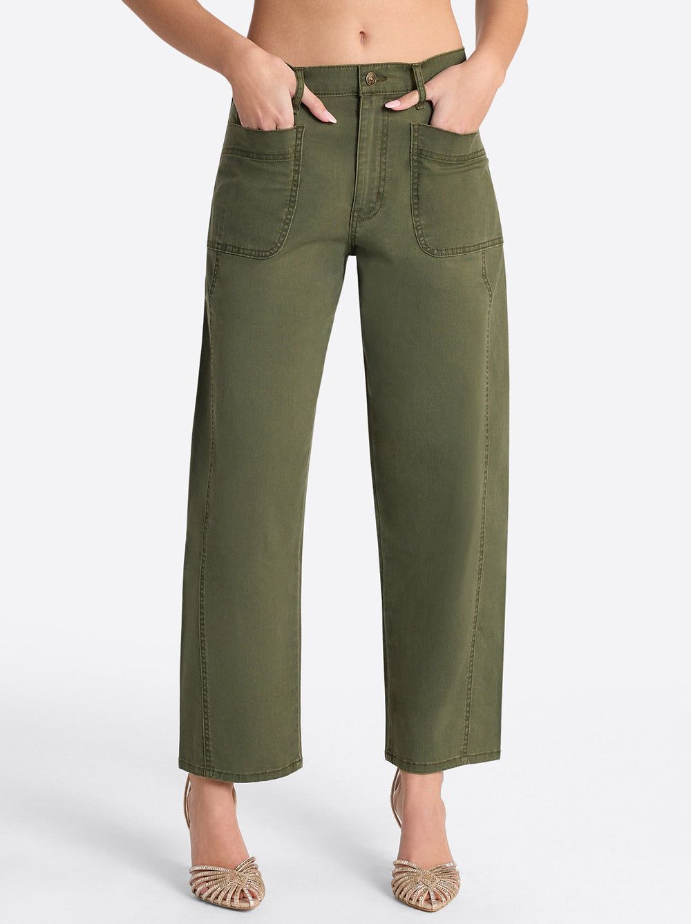 Relaxed Barrel Jeans - Forest Night