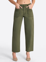 Relaxed Barrel Jeans - Forest Night