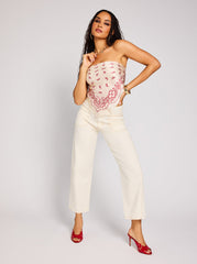 Relaxed Barrel Jeans - Ecru