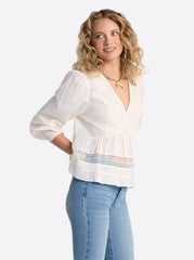 Elsie Babydoll Blouse - Buttercream