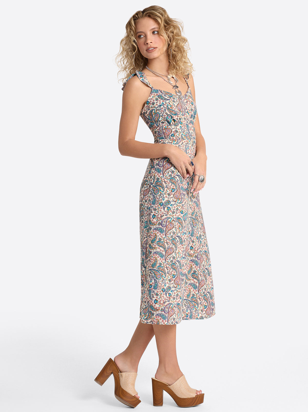 Sahira Dress - Buttercream Playful Paisleys