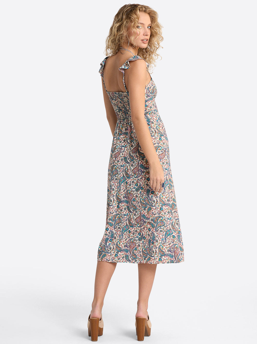 Sahira Dress - Buttercream Playful Paisleys