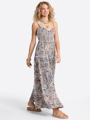 Bronte Dress - Buttercream Playful Paisleys