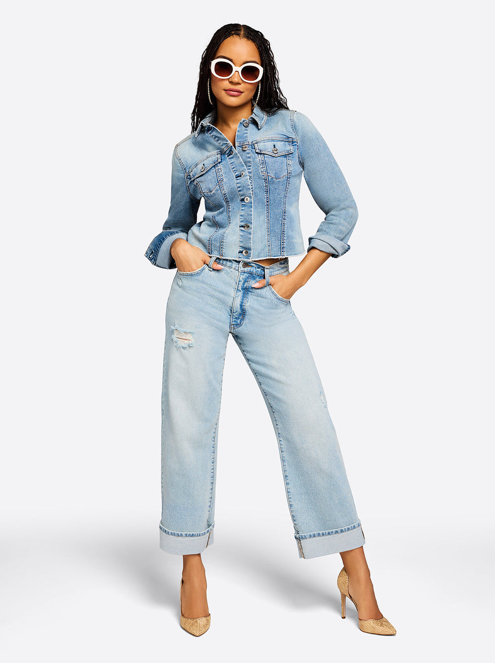 Valentine Wide Leg Boyfriend Jeans - Dearest