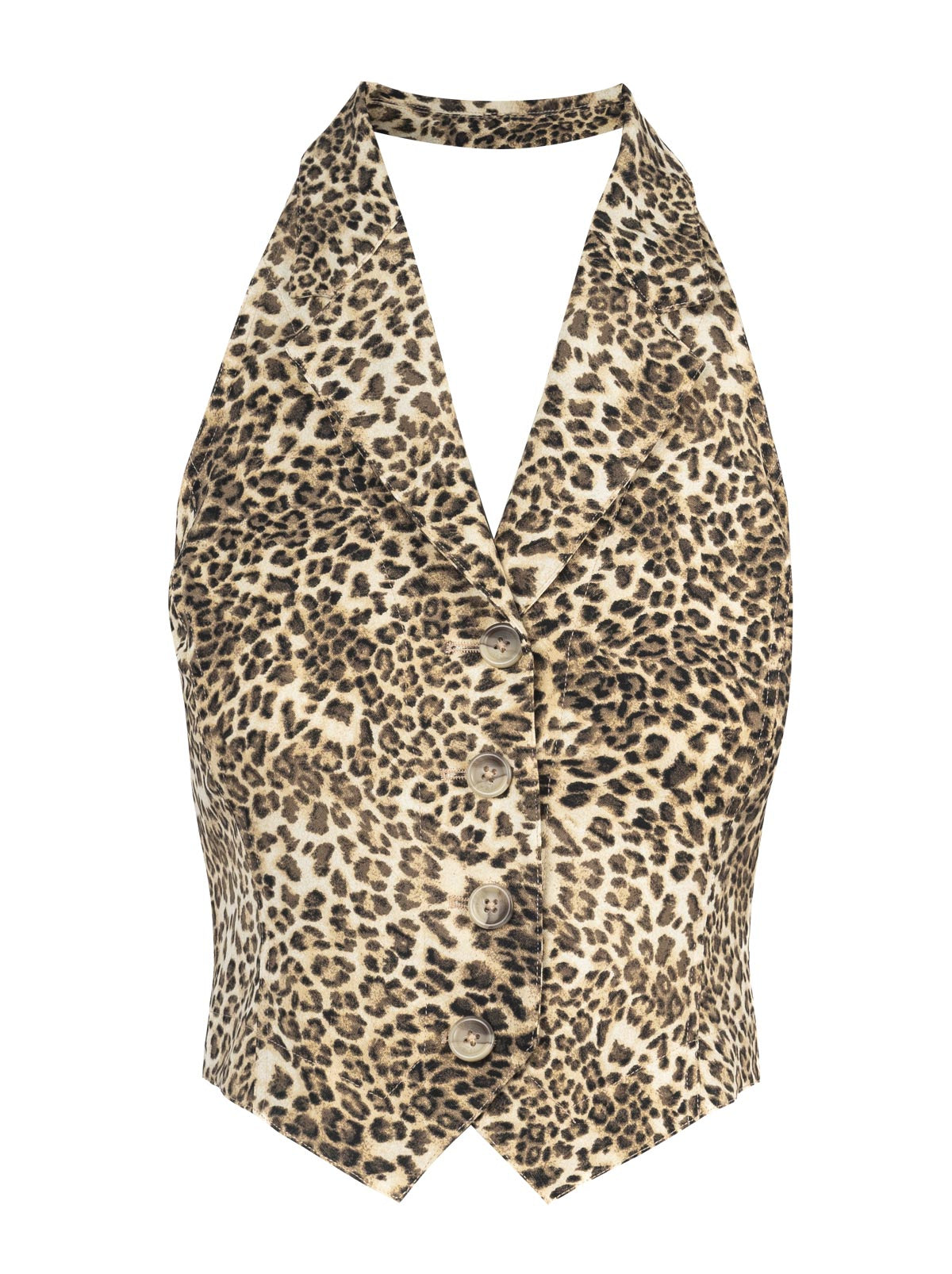 Antonia Vest - Vanilla Ice Petite Leopard