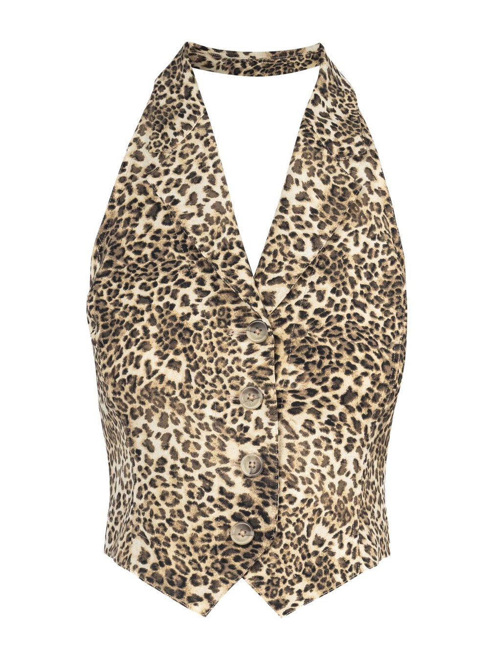Antonia Vest - Vanilla Ice Petite Leopard