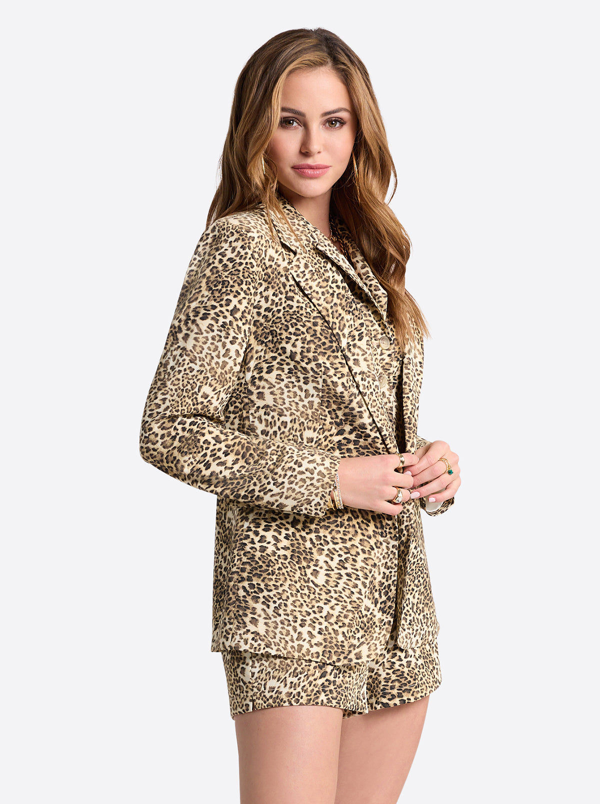 Kailani Blazer - Vanilla Ice Petite Leopard