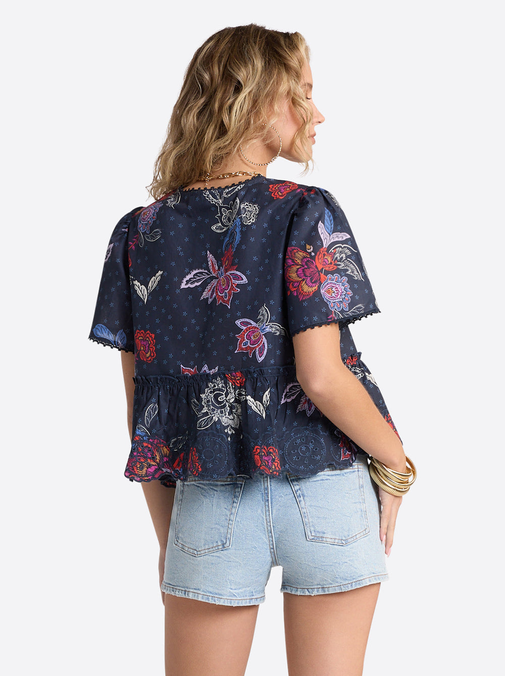 Raquelle Blouse - Polar Night Colorful Rio