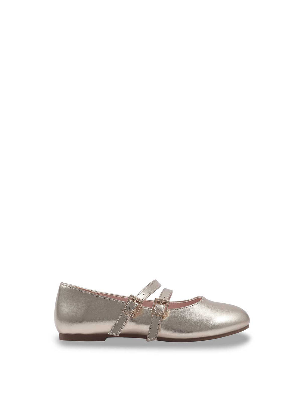 Little Girls' Amy Double Strap Ballet Flat - Soft Gold