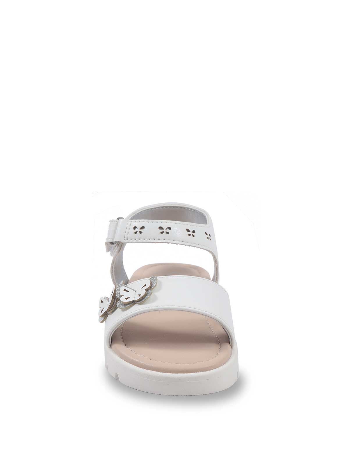 Toddler Tia Heather Sandals - White & Silver