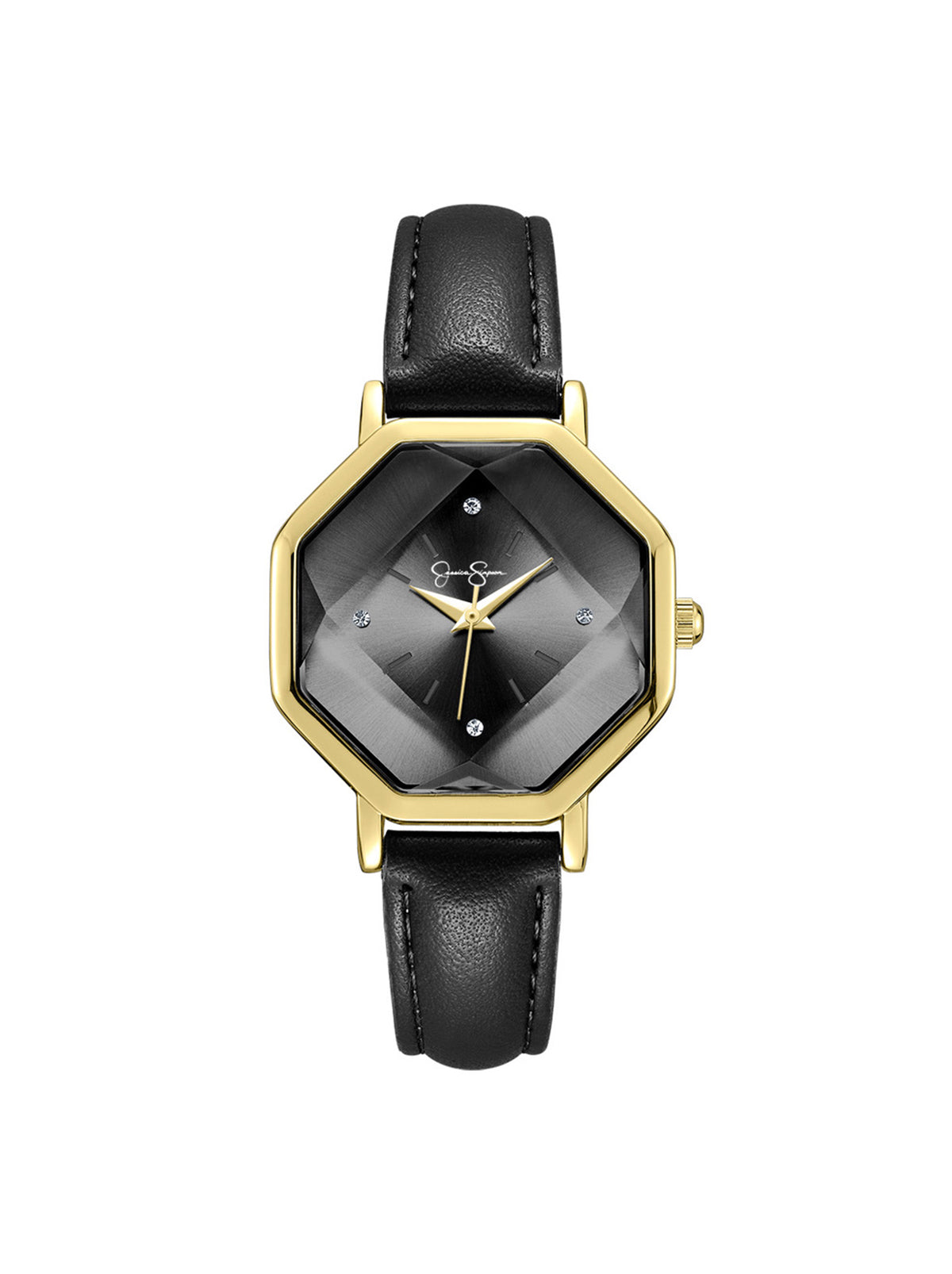Octagonal Face Watch - Black